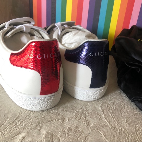 Gucci new ace sneakers with removable patch women size 40 - Picture 5 of 7